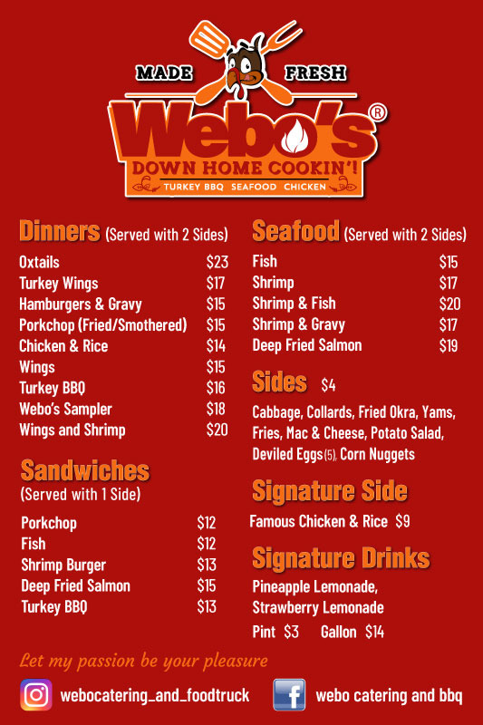 Webo's Catering and BBQ Food Truck - Catering in Wilmington, North Carolina