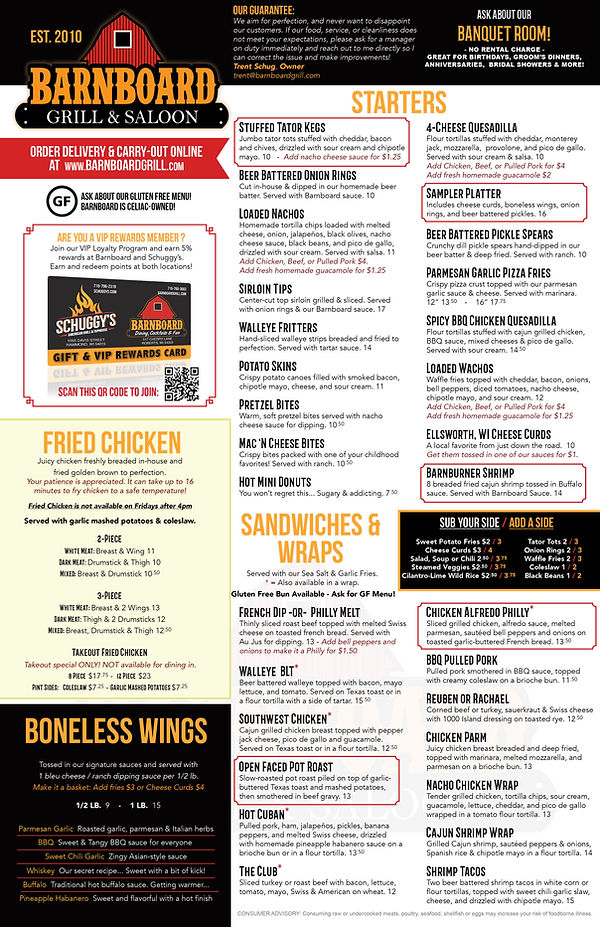 Barn Board Grill & Saloon - Catering in Roberts, Wisconsin