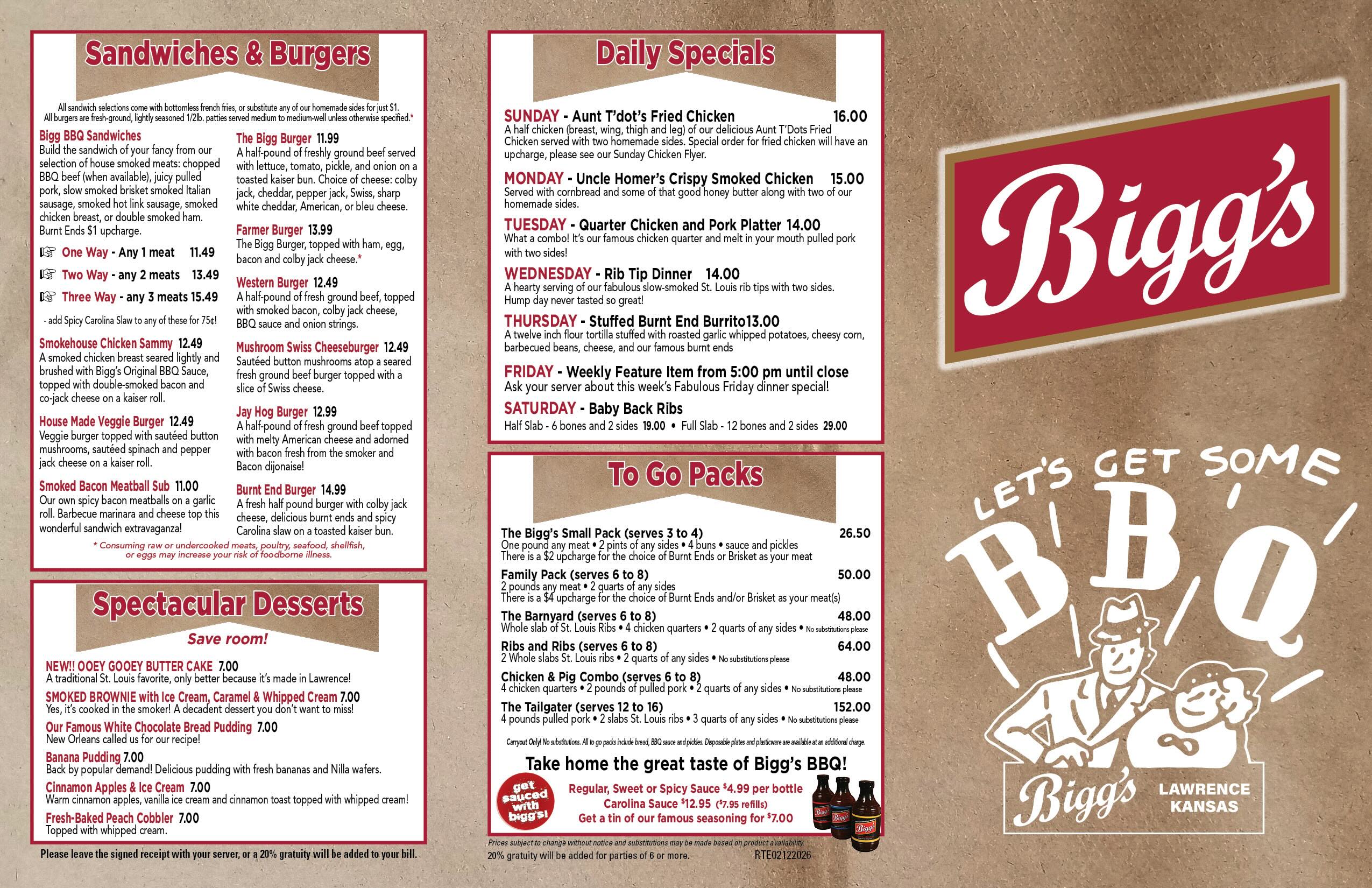 Bigg's BBQ - Catering in Lawrence, Kansas