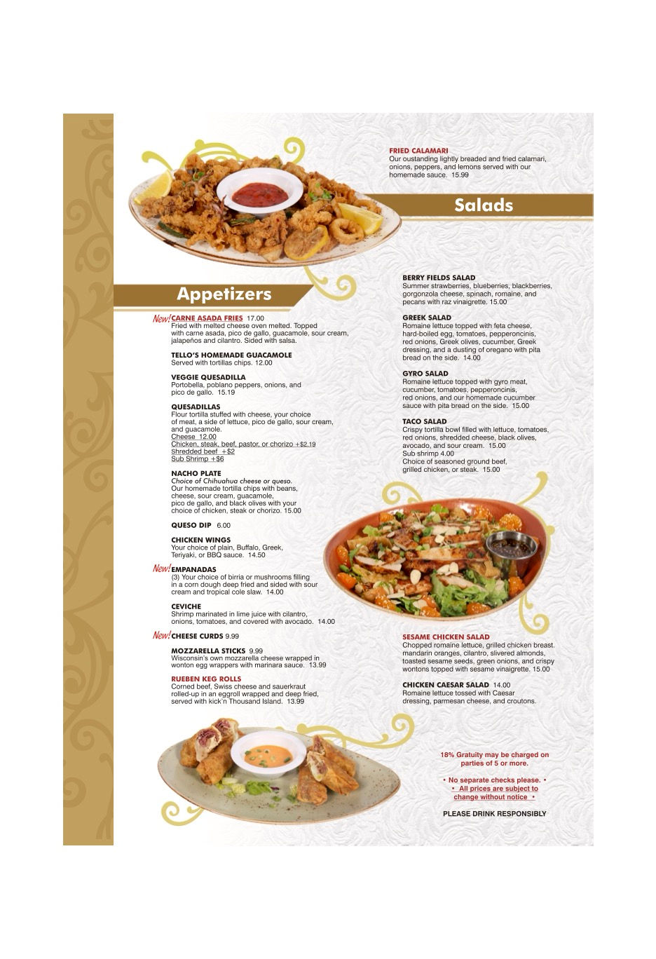Tello’s Grille & Cafe - Catering in Port Washington, Wisconsin