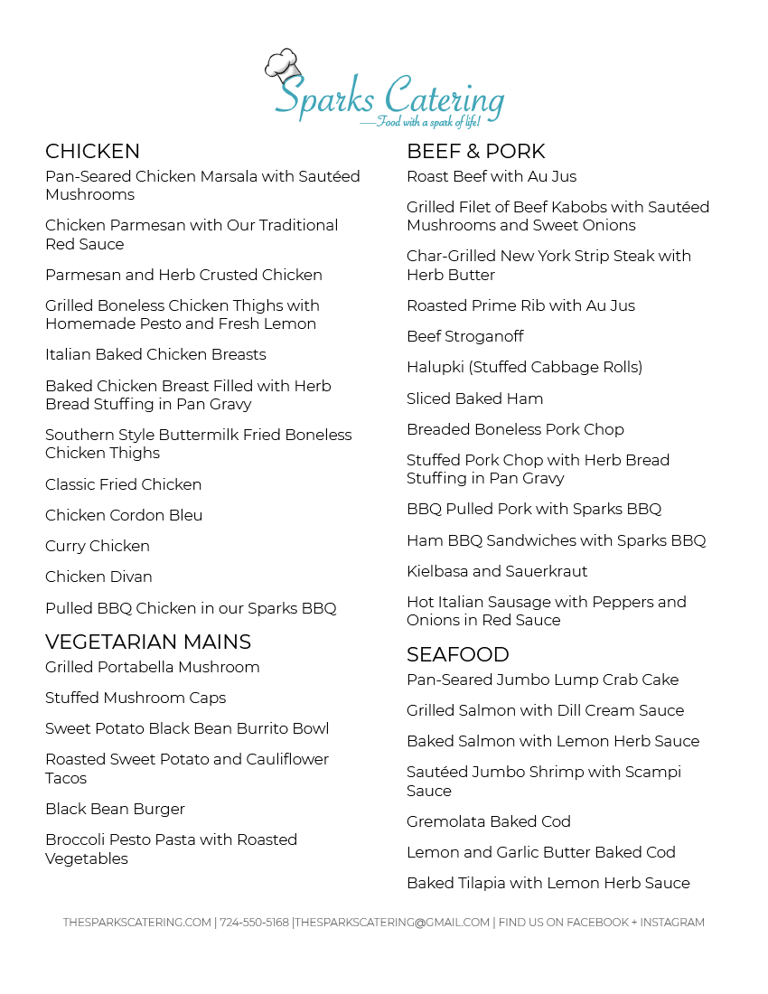 Sparks Catering - Catering in Connellsville, Pennsylvania