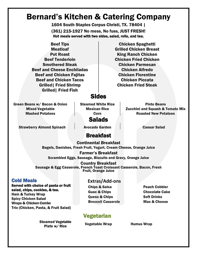 Bernard's Catering Company - Catering in Corpus Christi, Texas