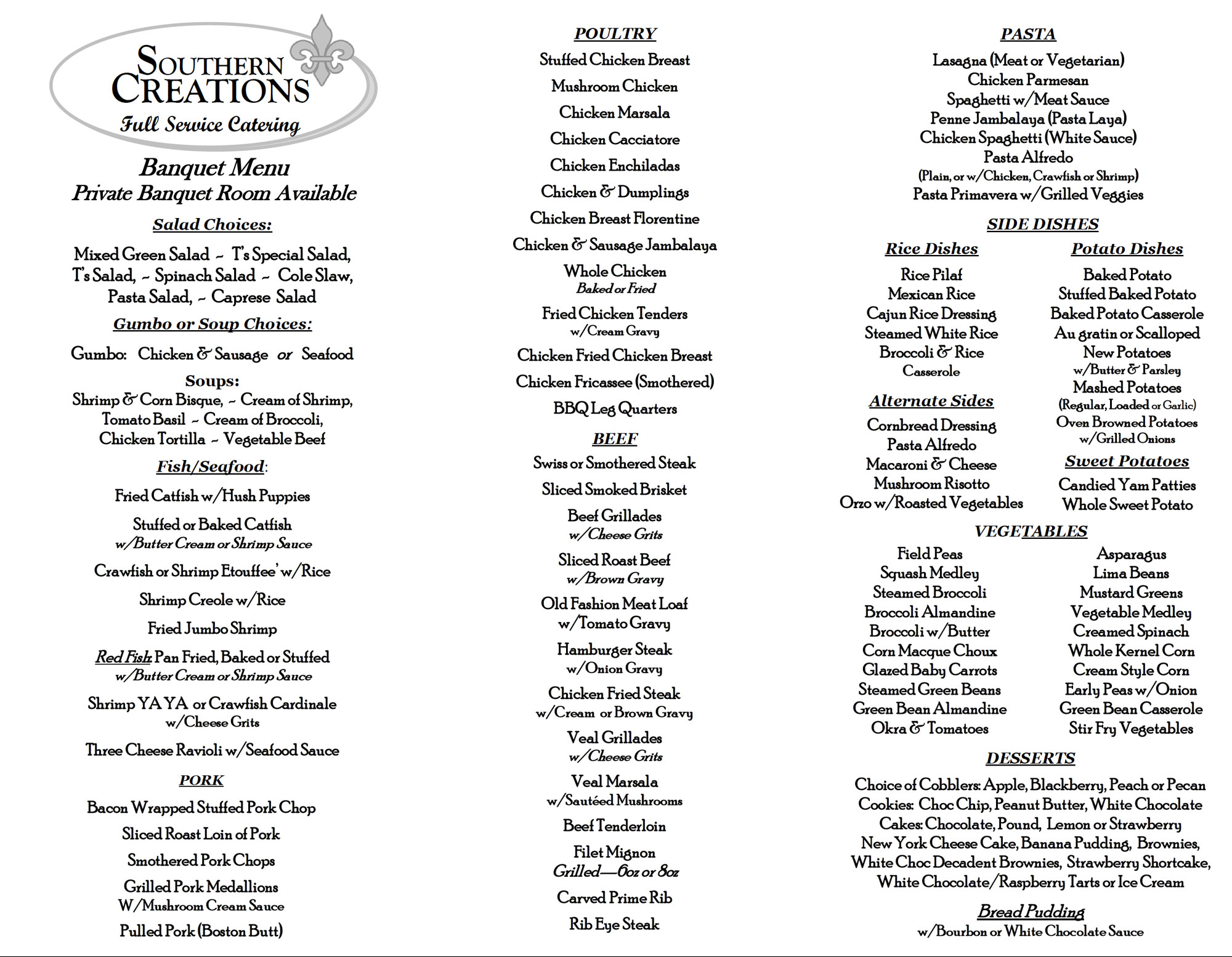 Southern Creations Catering - Catering in Pineville, Louisiana