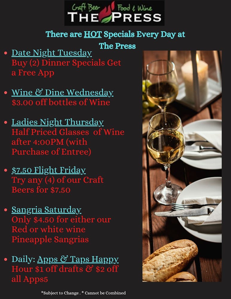 The Press - Catering in St. Augustine, Florida