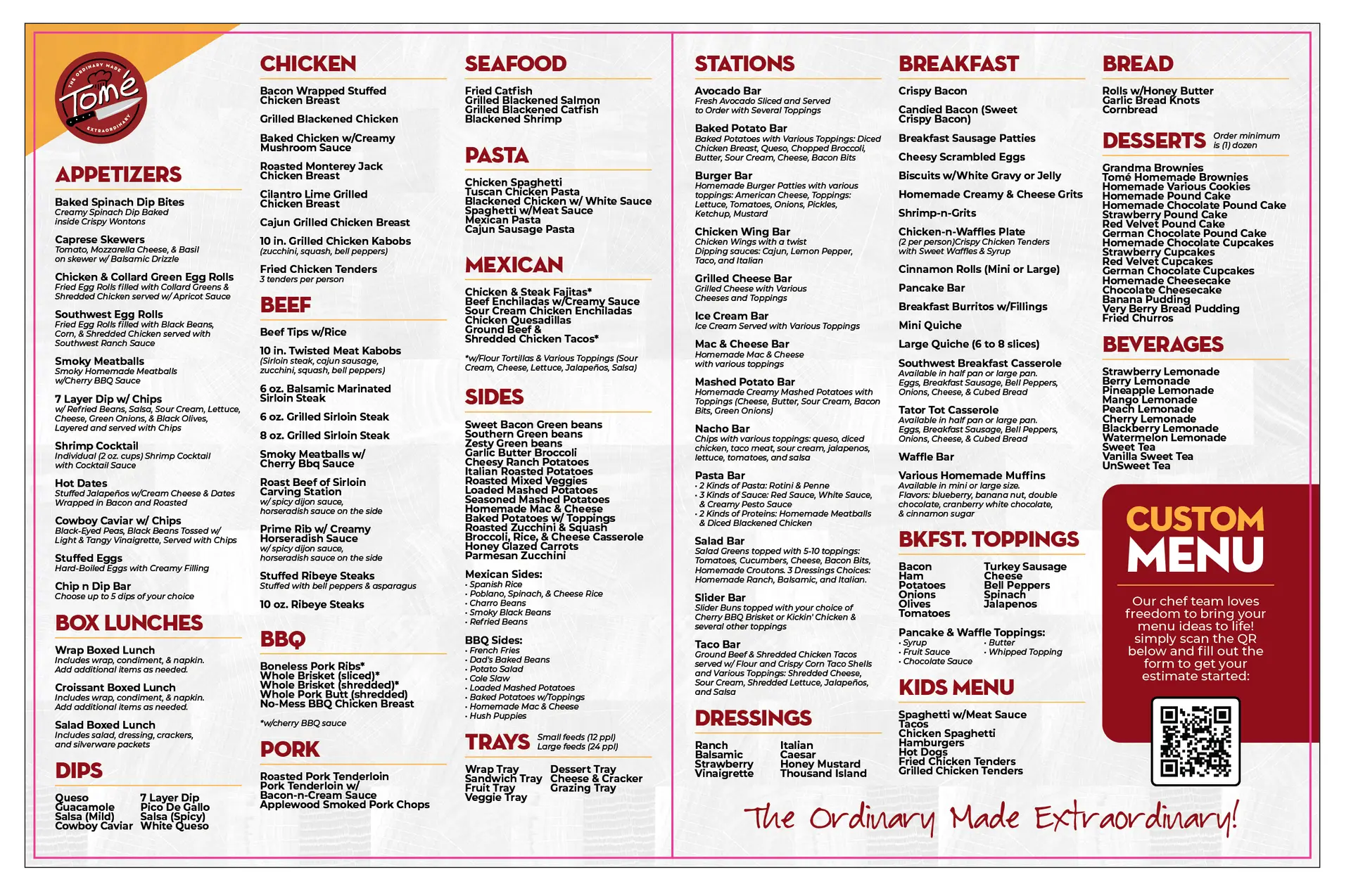 Tomé Express Nac - Catering in Nacogdoches, Texas