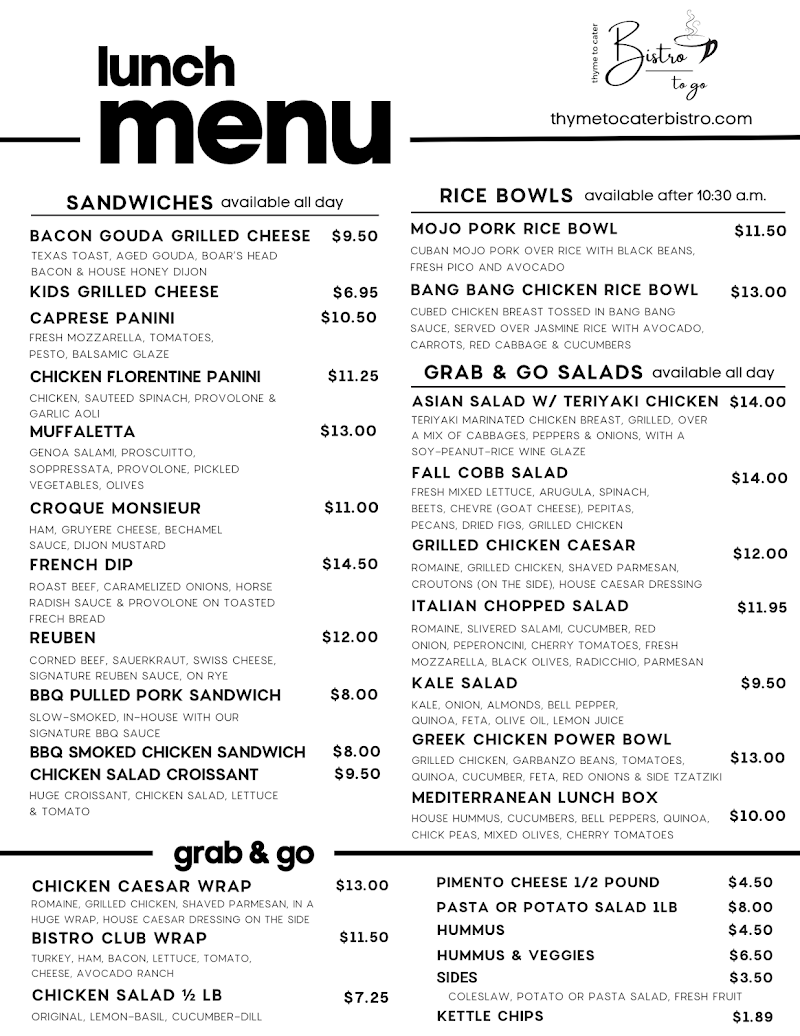 Bistro To Go - Catering in Jefferson, Georgia