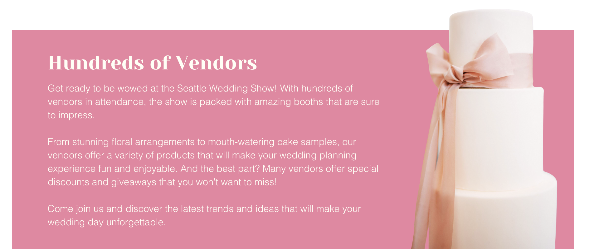 Seattle Wedding Show - Catering in Seattle, Washington