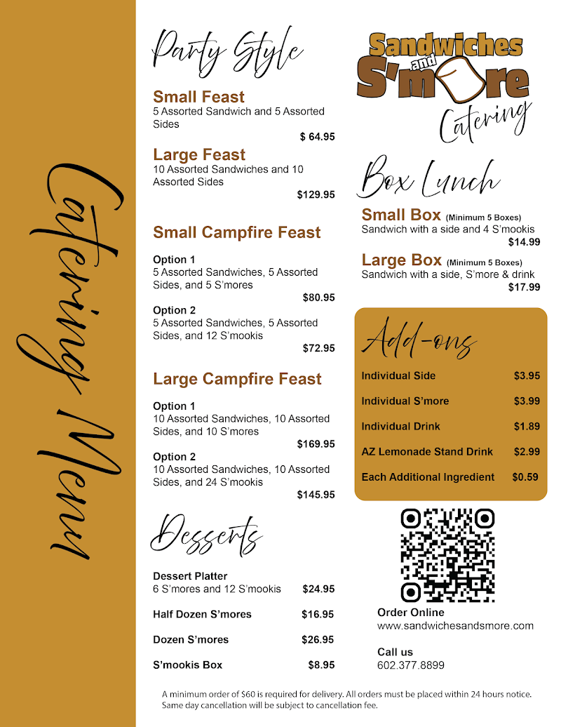 Sandwiches and S'more Catering - Catering in Phoenix, Arizona