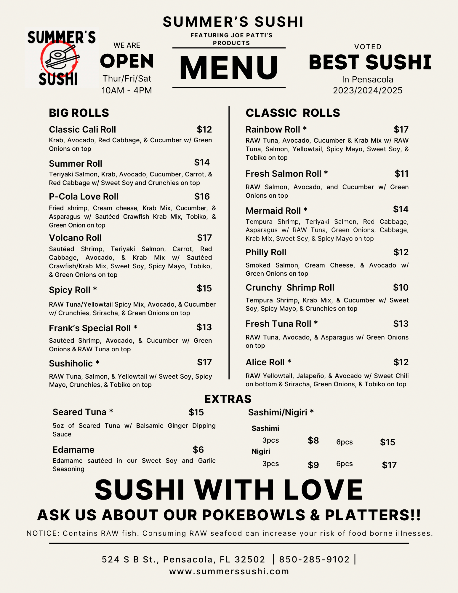 Summer's Sushi - Catering in Pensacola, Florida