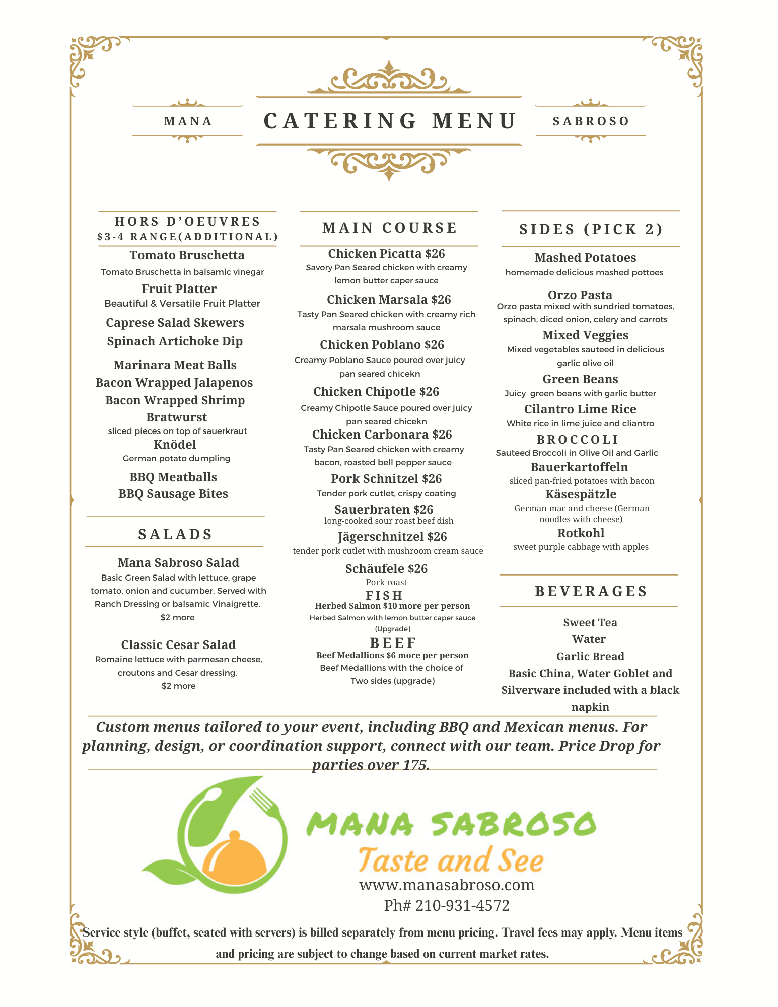 Mana Sabroso Catering - Catering in San Antonio, Texas