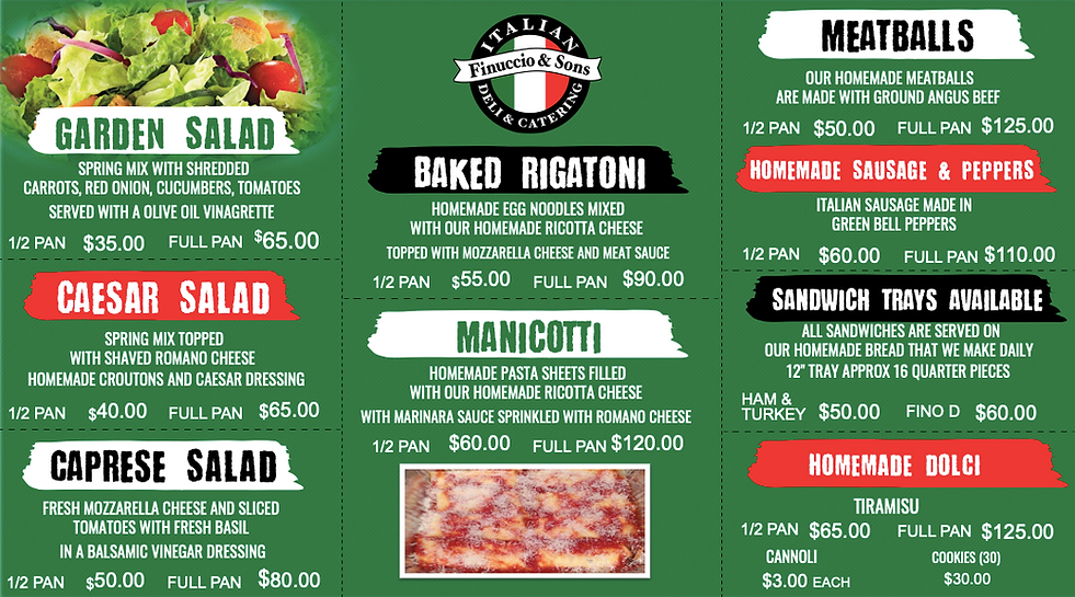 Finuccio and Sons Italian Deli and Catering - Catering in Schaumburg, Illinois