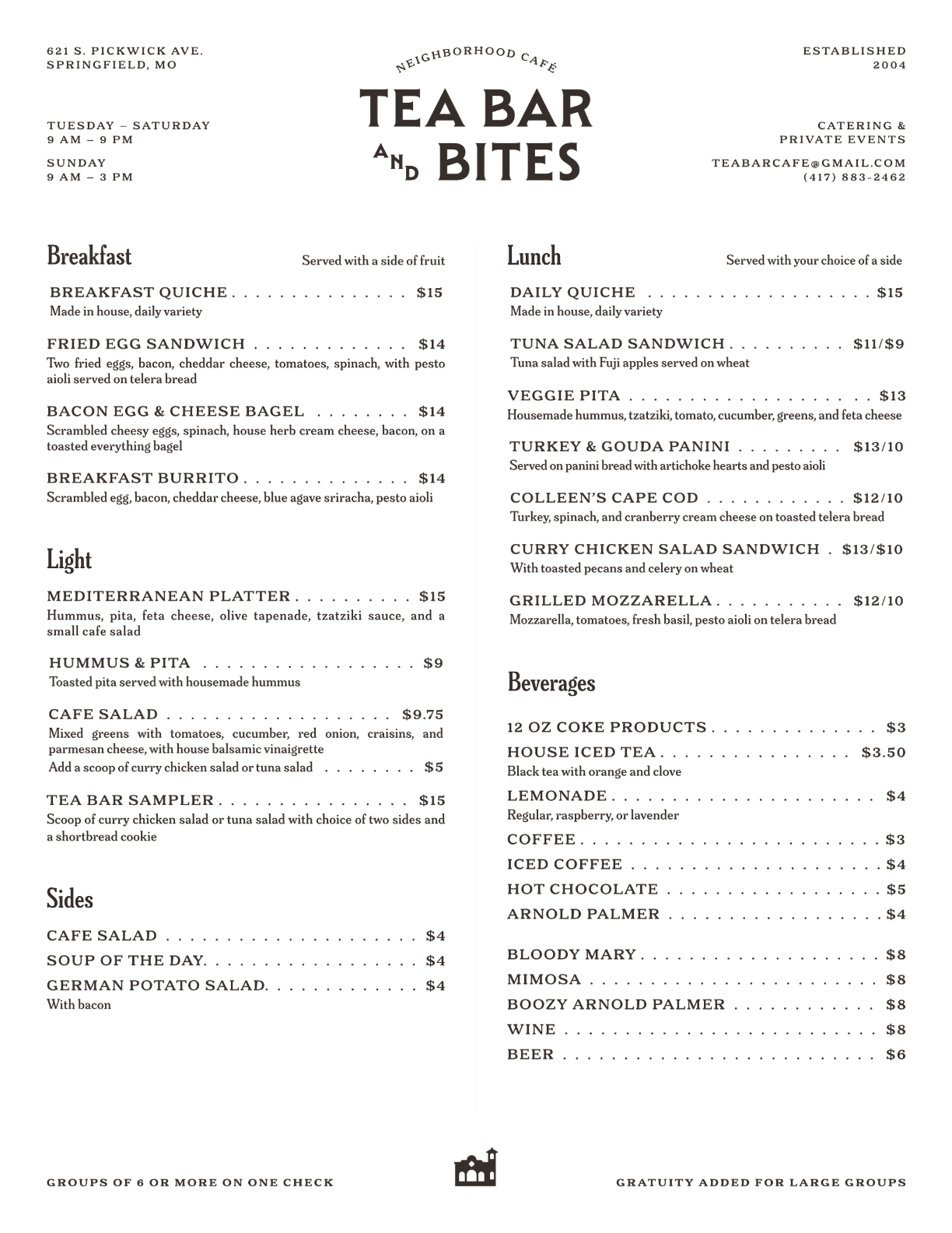 Tea Bar & Bites - Catering in Springfield, Missouri