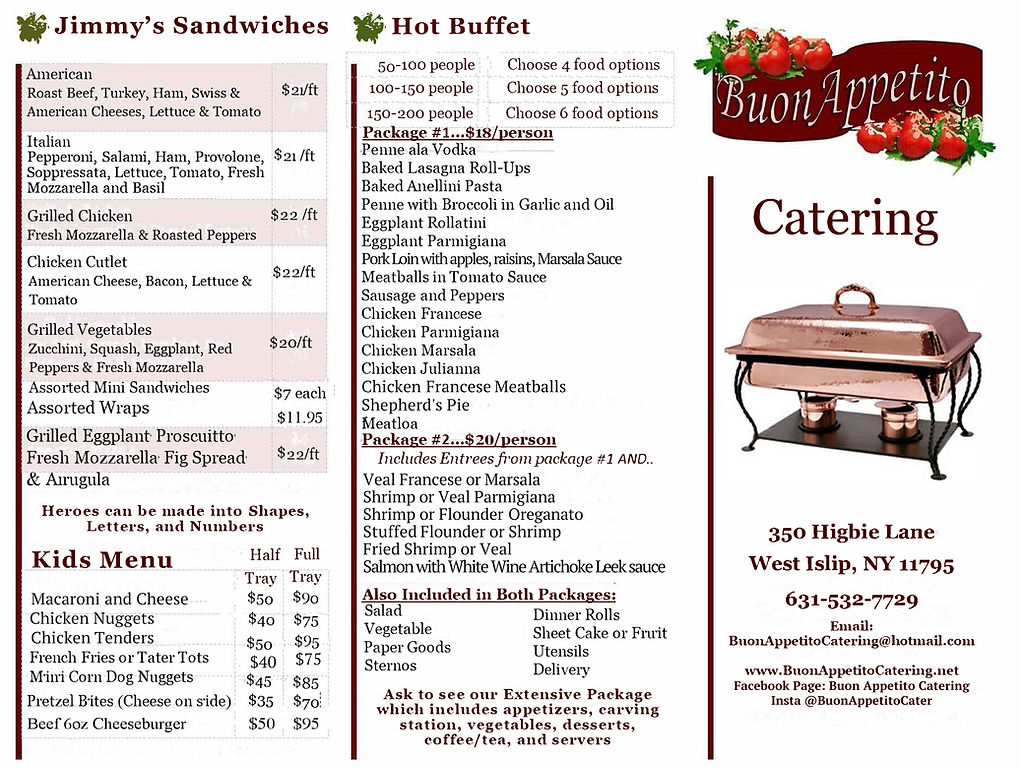 Buon Appetito Catering - Catering in West Islip, New York