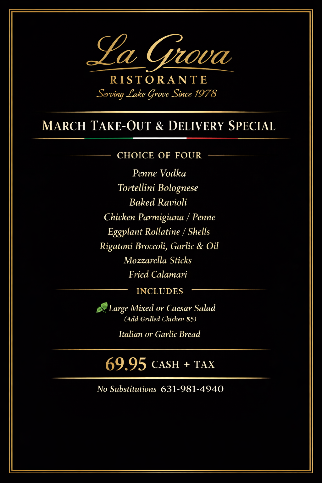 La Grova Ristorante - Catering in Lake Grove, New York