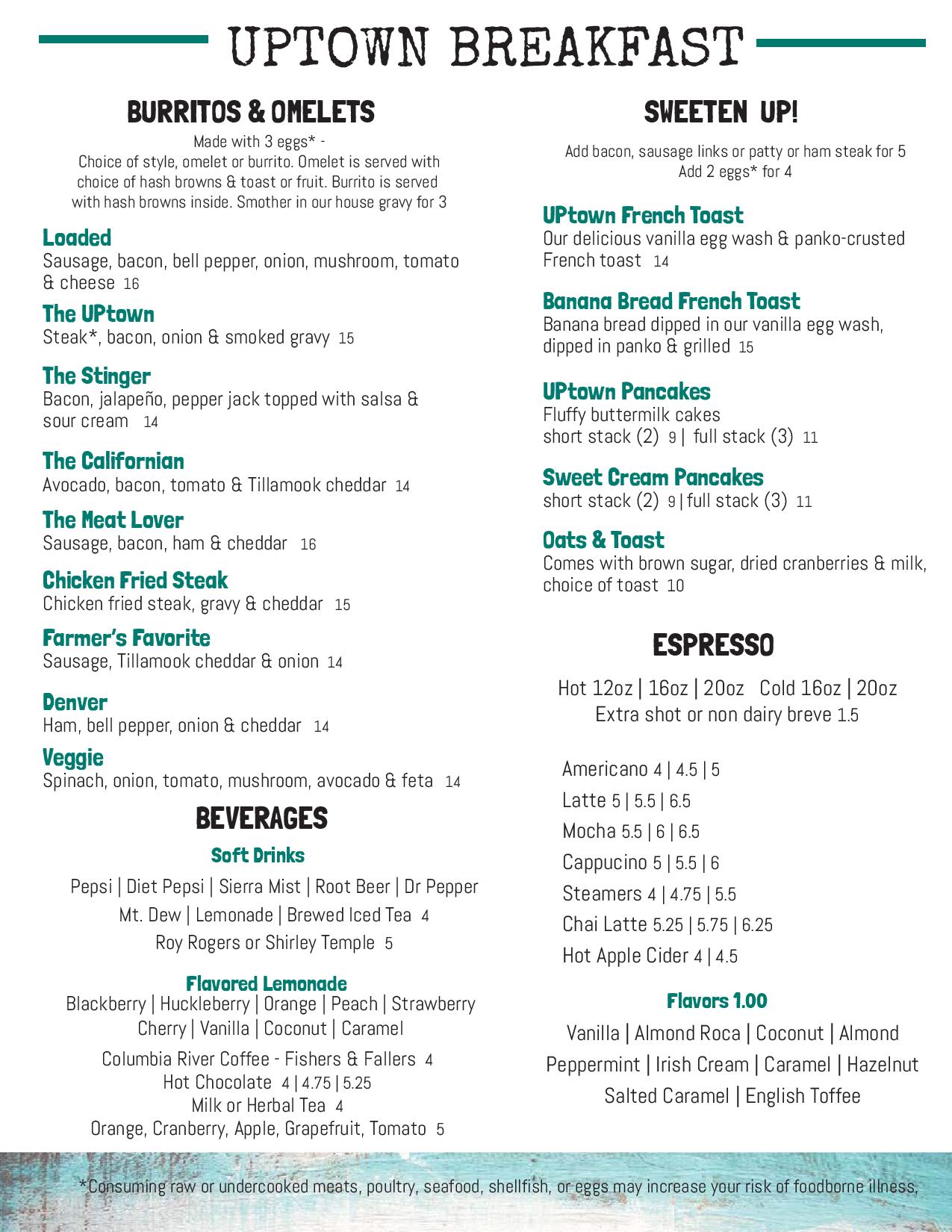 Uptown Cafe - Catering in Warrenton, Oregon