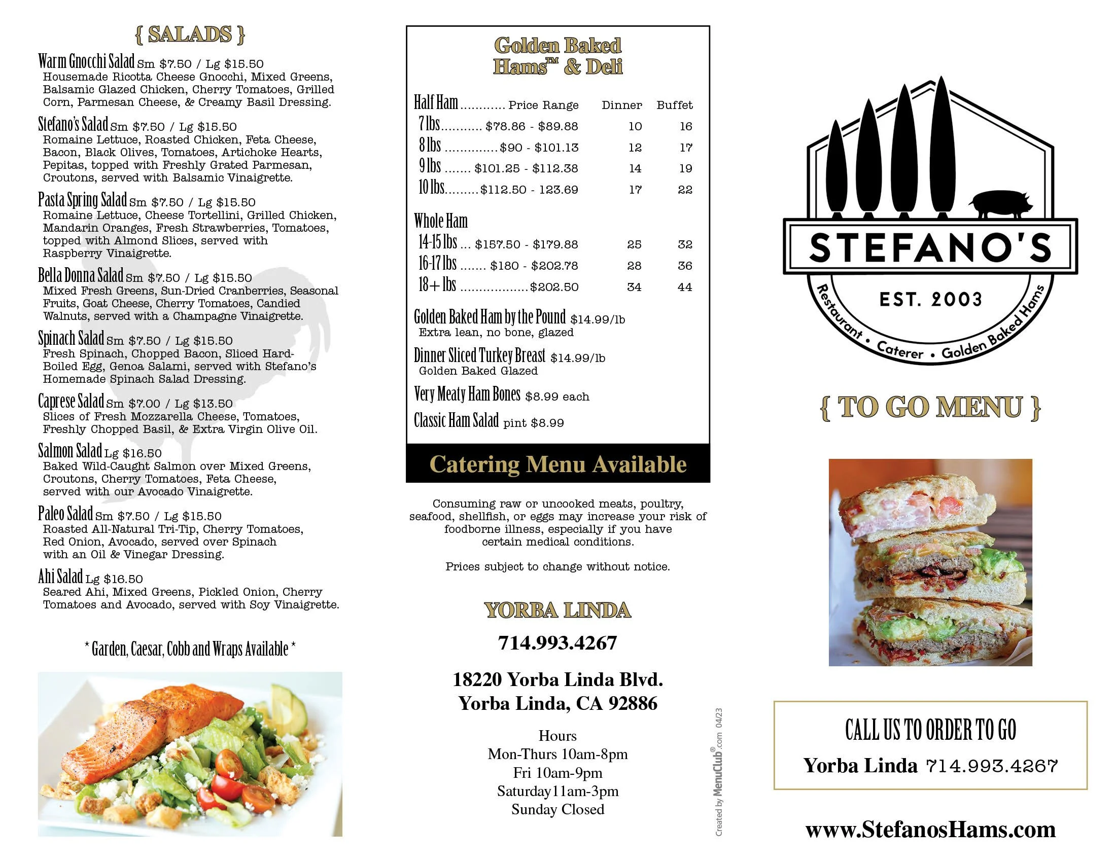 Stefano's Golden Baked Hams - Catering in Yorba Linda, California