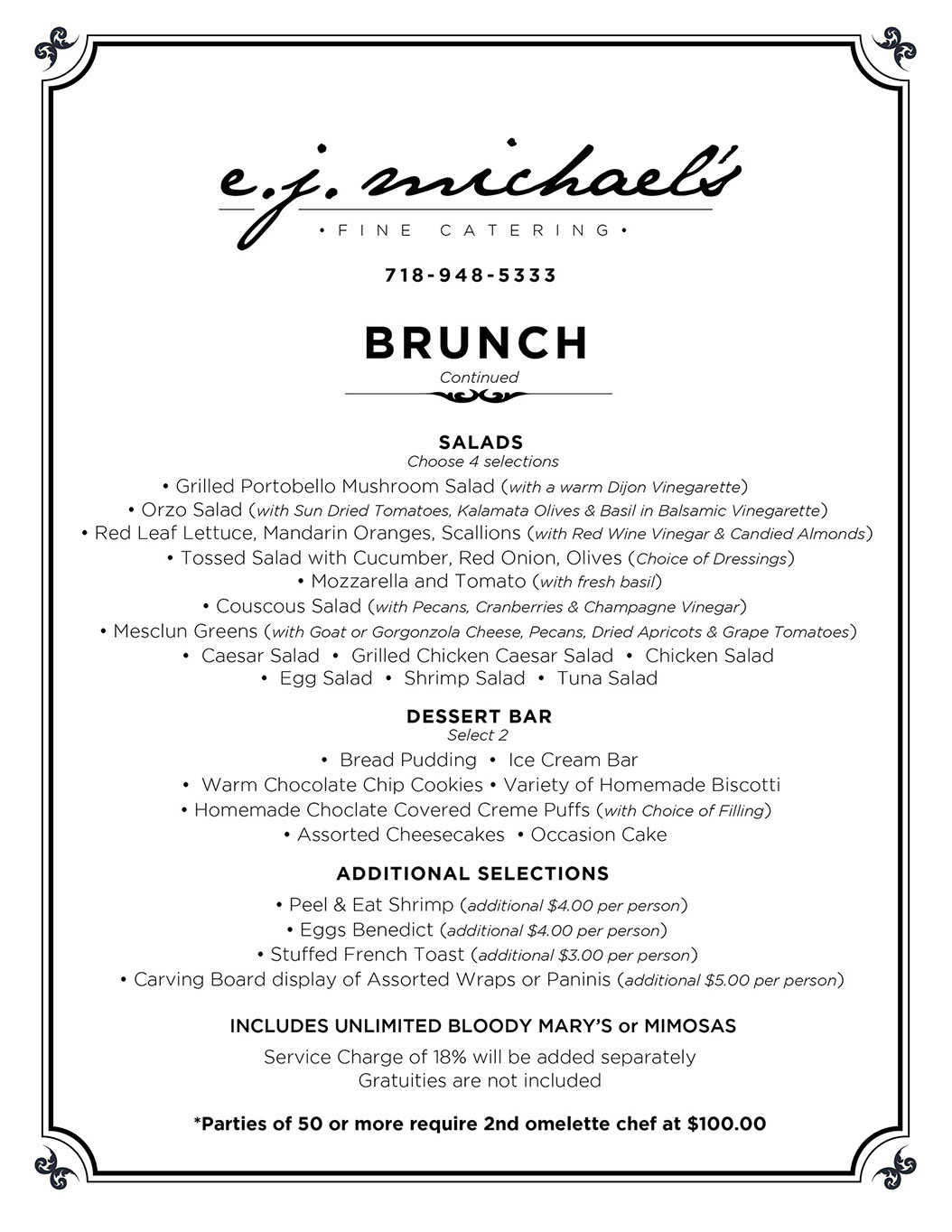 E.J. Michael's Fine Catering - Catering in Staten Island, New York