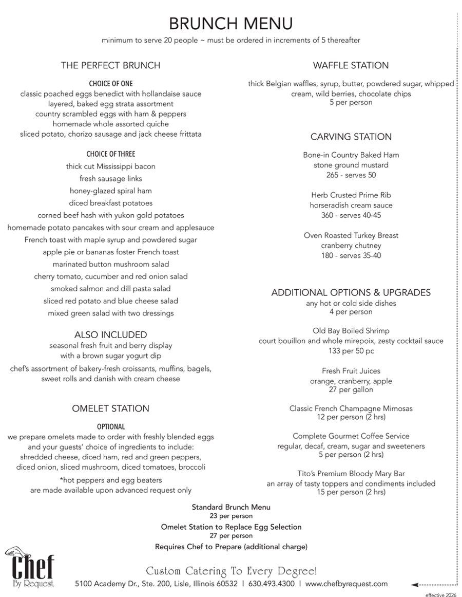 Chef By Request - Catering in Lisle, Illinois