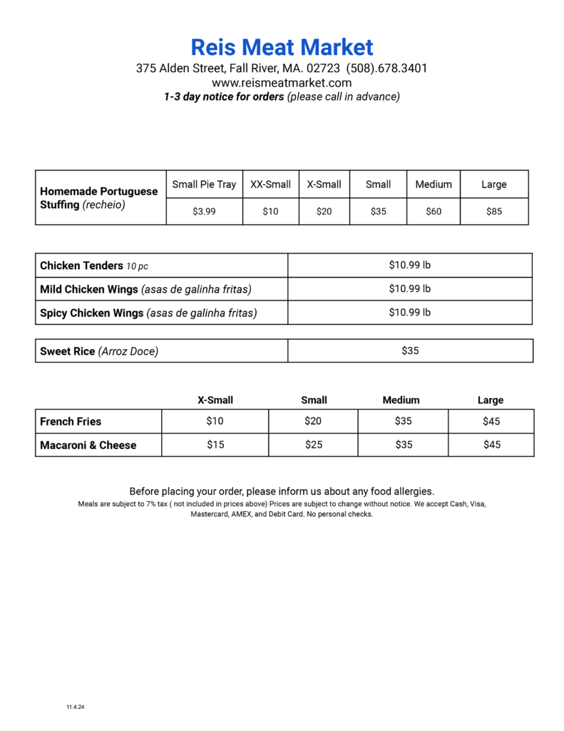 Reis Meat Market - Catering in Fall River, Massachusetts