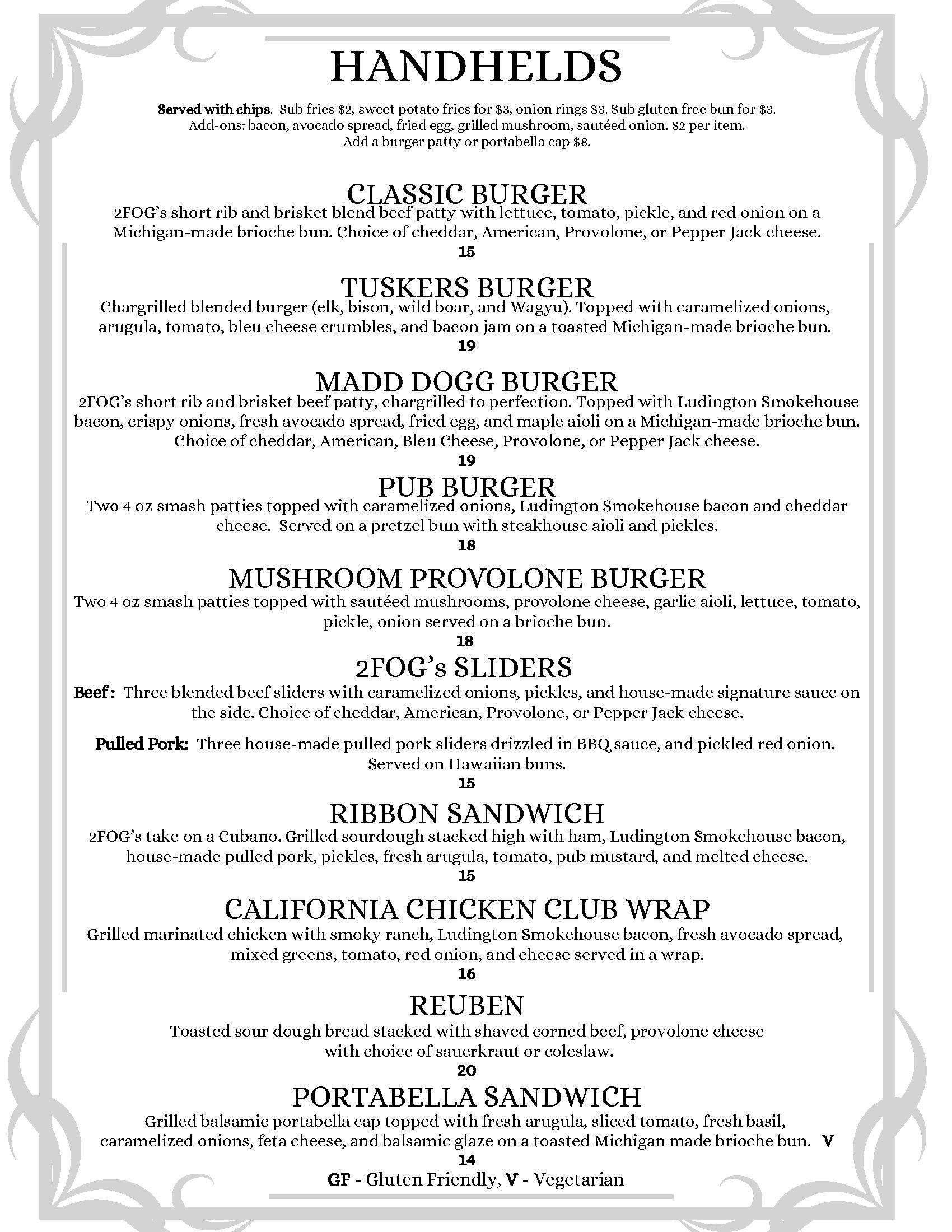 2FOG's Pub - Catering in Howell, Michigan