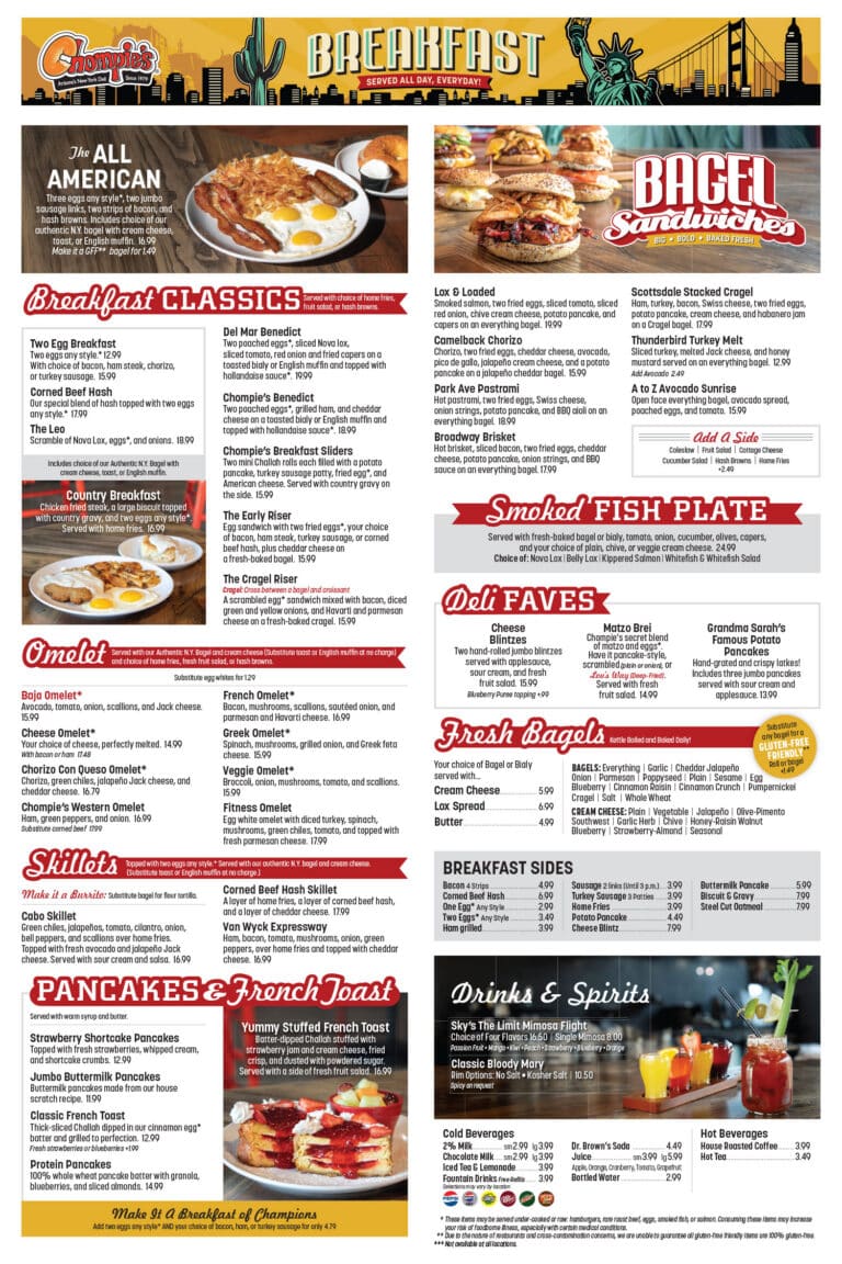 Chompie's Restaurant, Deli, and Bakery - Catering in Phoenix, Arizona