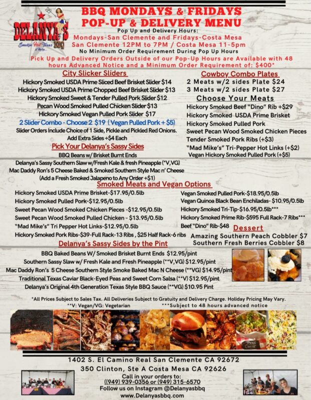 Delanya's Smokin' Hot Texas BBQ and More... - Catering in San Clemente, California