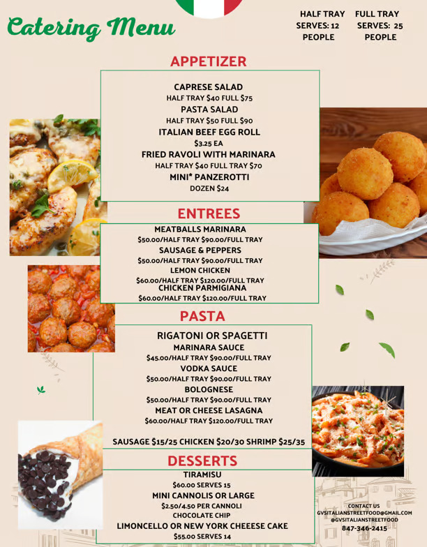 Gv's Italian Street Food - Catering in South Elgin, Illinois