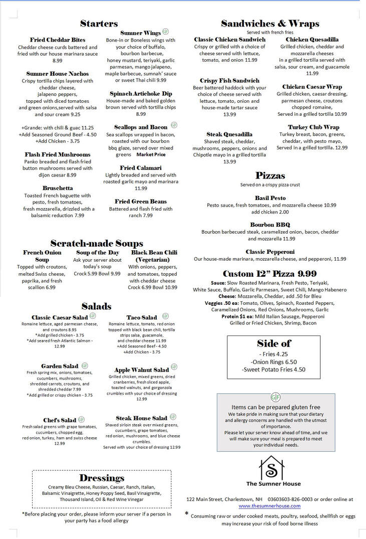 The Sumner House - Catering in Charlestown, New Hampshire