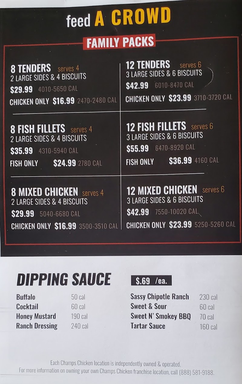 Champs Chicken - Catering in Tuscola, Texas