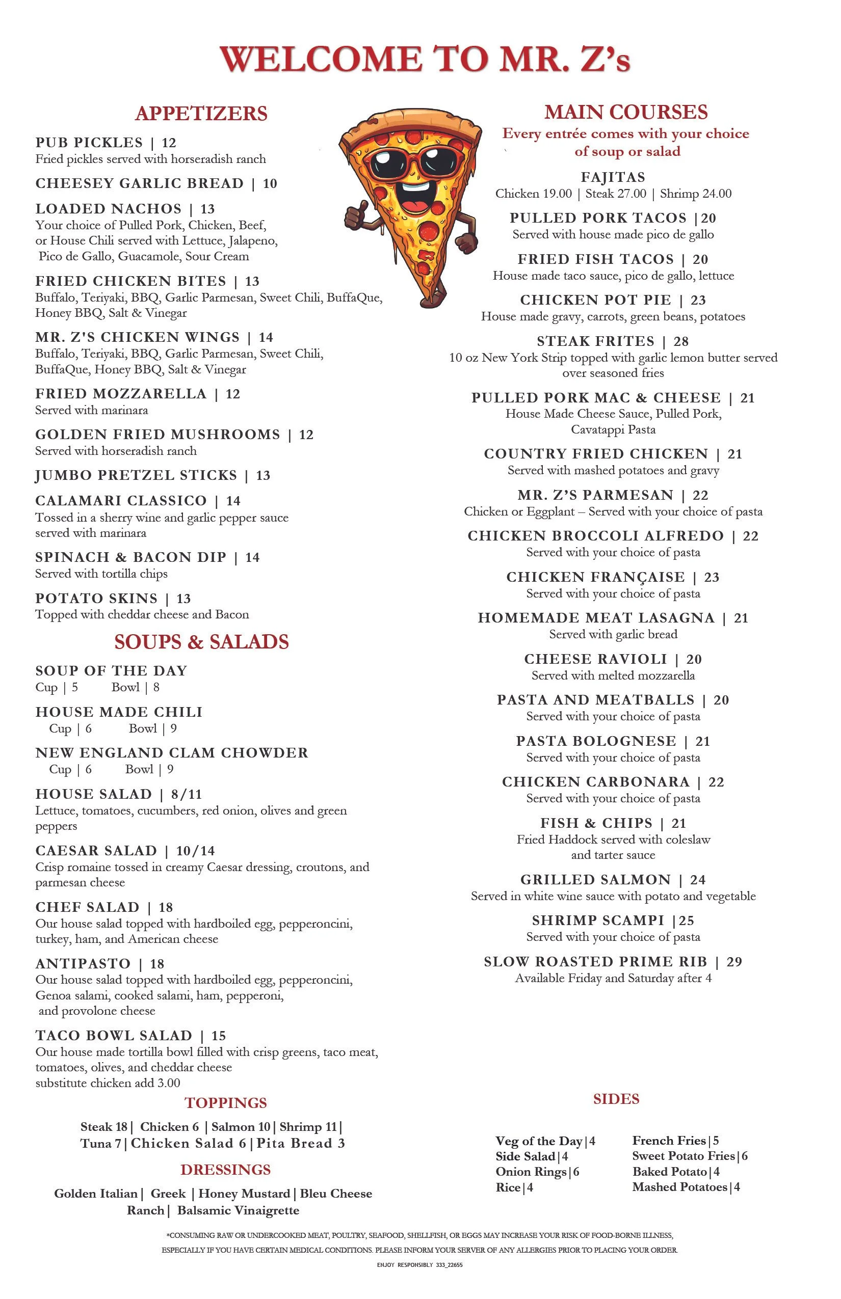 Mr. Z's Restaurant - Catering in Plainfield, Connecticut