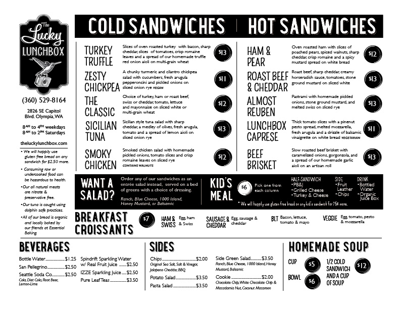 The Lucky Lunchbox - Catering in Olympia, Washington