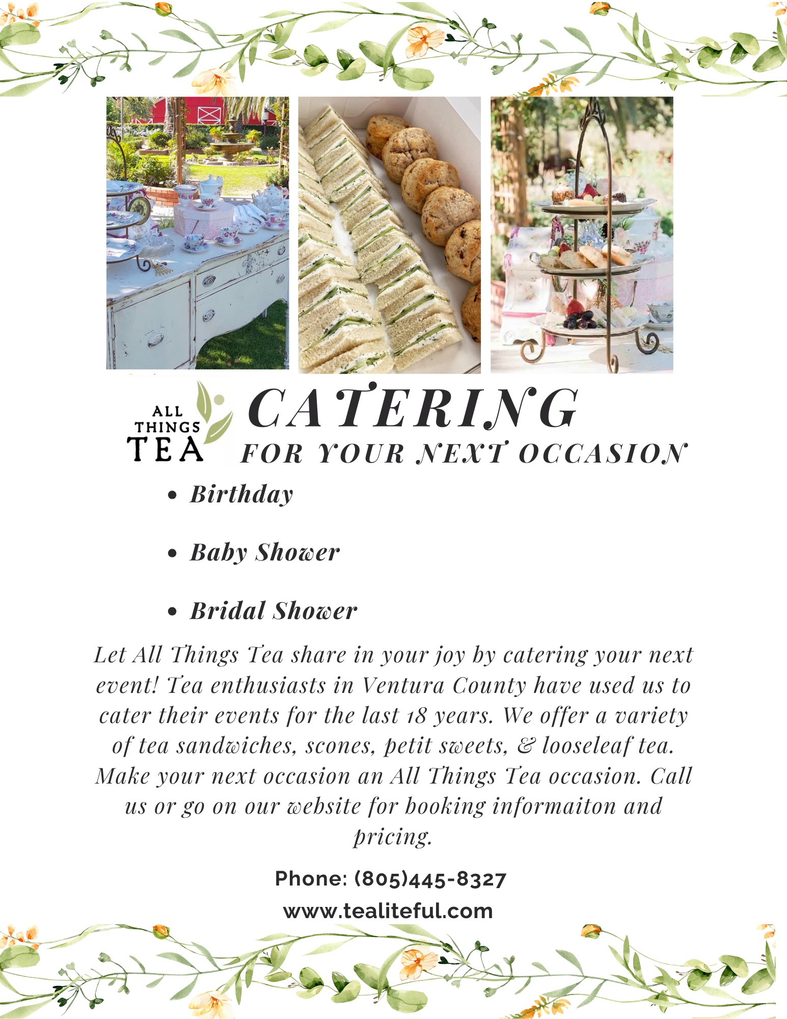 All Things Tea - Catering in Camarillo, California