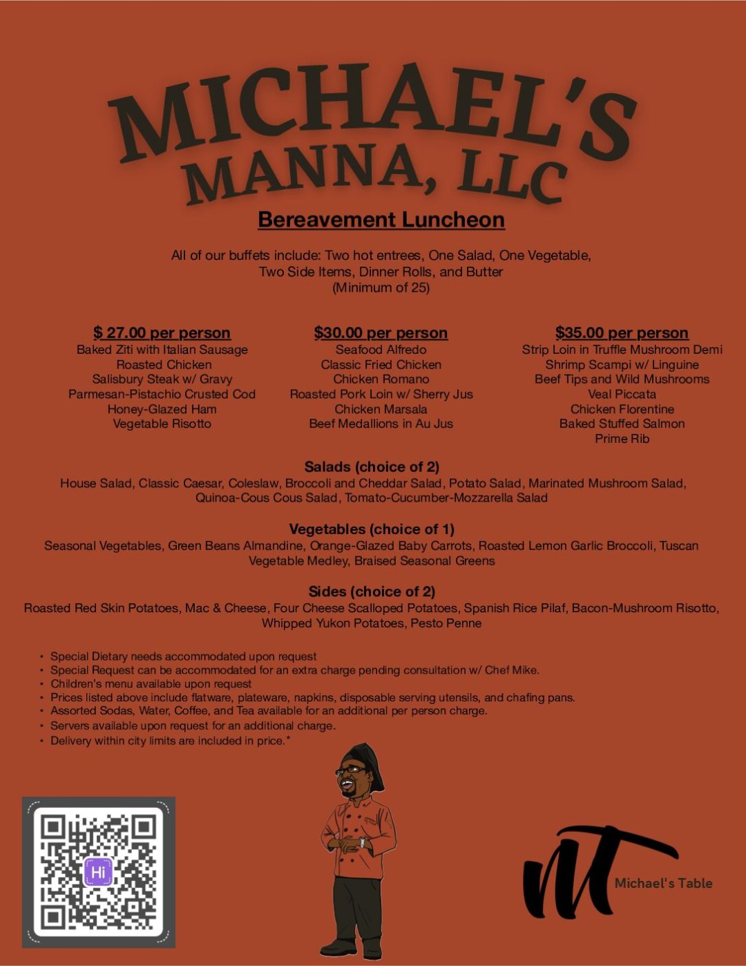Michael's Manna LLC - Catering in Pittsburgh, Pennsylvania