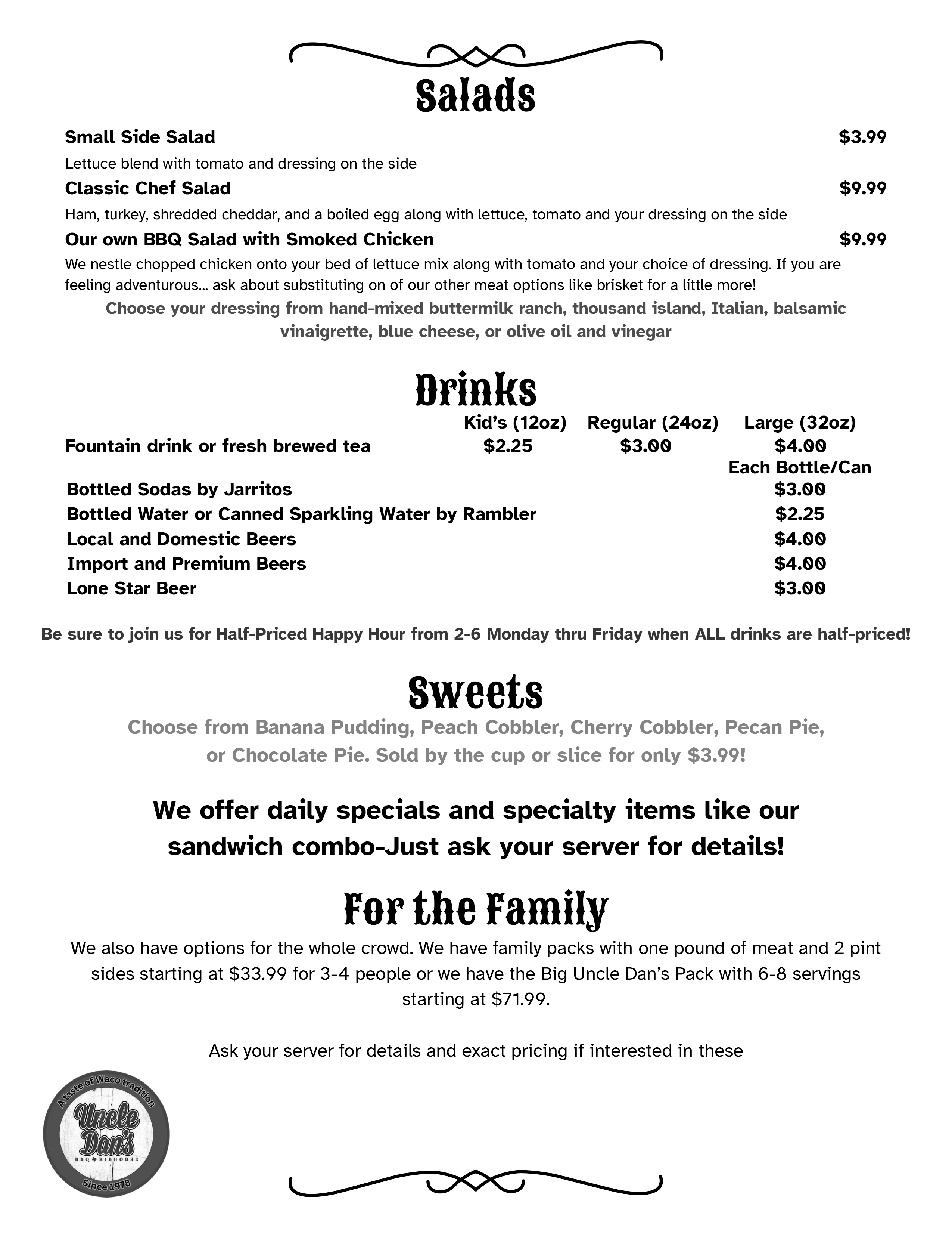 Uncle Dan's BBQ & Ribhouse - Catering in Waco, Texas