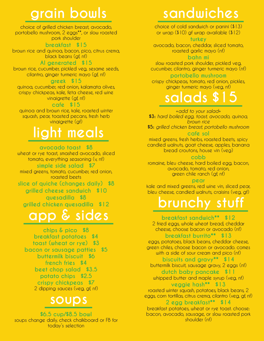 Cafe Sol - Catering in Grand Junction, Colorado