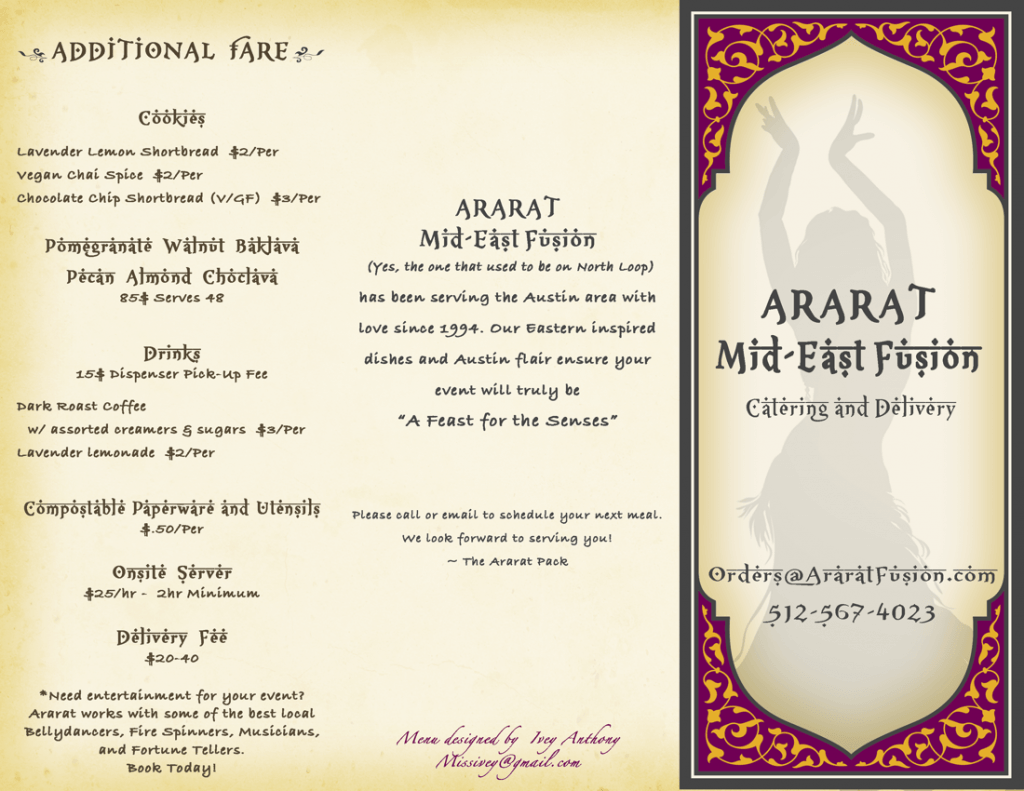 Ararat Mid-East Fusion Catering & Events - Catering in Austin, Texas