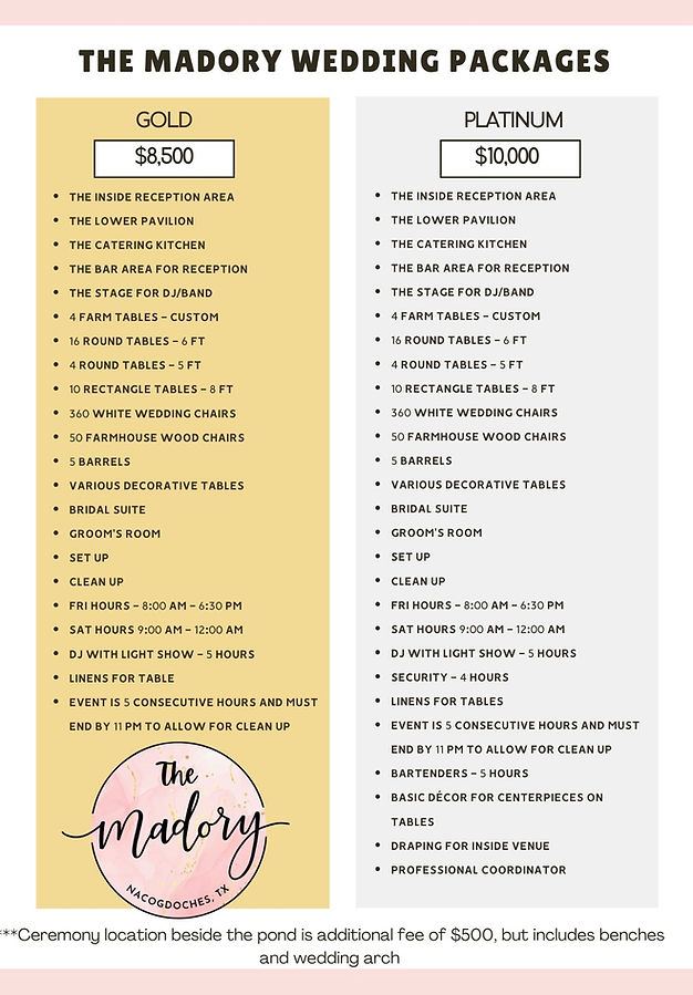 The Madory - Catering in Nacogdoches, Texas