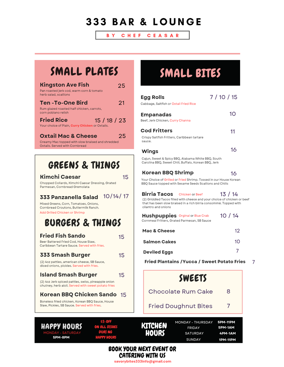 333 Lounge & Restaurant - Catering in Brooklyn, New York